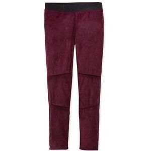 Jessica Simpson Youth Girls' Faux-Suede Legging Moto Pants Winetasting Medium